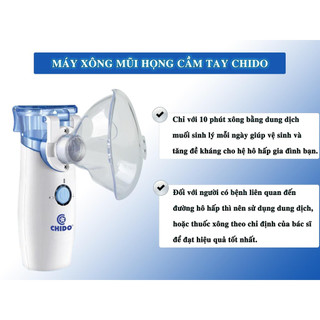 Chính hãng - Máy xông mũi họng điện dung cầm tay Chido 3 đầu xông cho cả người lớn và trẻ em chính hãng CN Nhật Bản