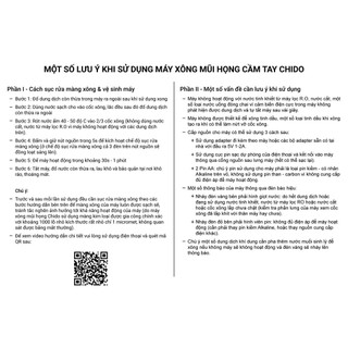 Chính hãng - Máy xông mũi họng điện dung cầm tay Chido 3 đầu xông cho cả người lớn và trẻ em chính hãng CN Nhật Bản