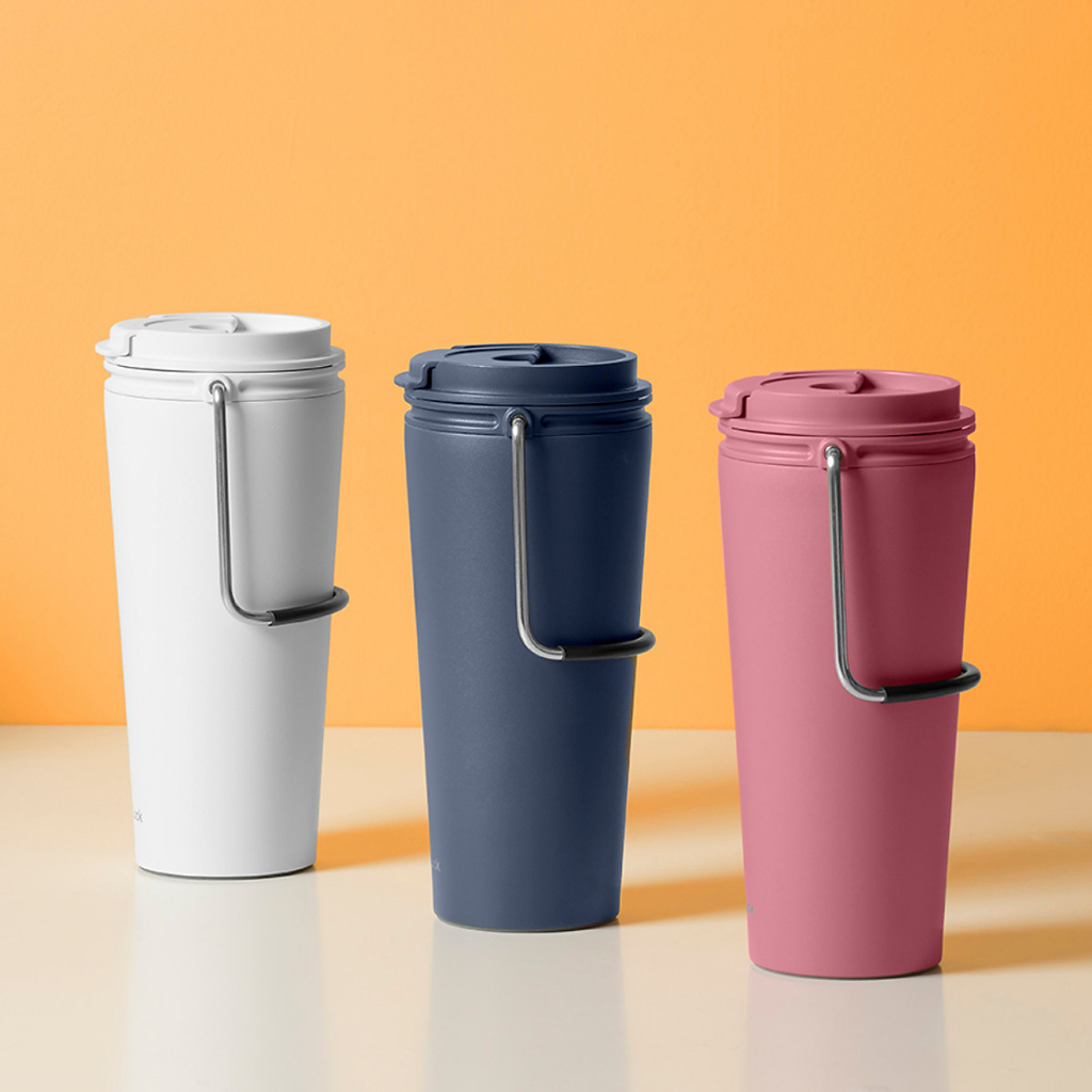Ly giữ nhiệt LocknLock Bucket Tumbler 540ml Nắp Bật LHC4269 Thép không gỉ 304, có quai xách - K-MALL
