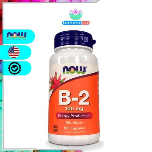 Bổ sung năng lượng từ Vitamin B2 Now Vitamin B2 100mg 100 viên | Shopee ...