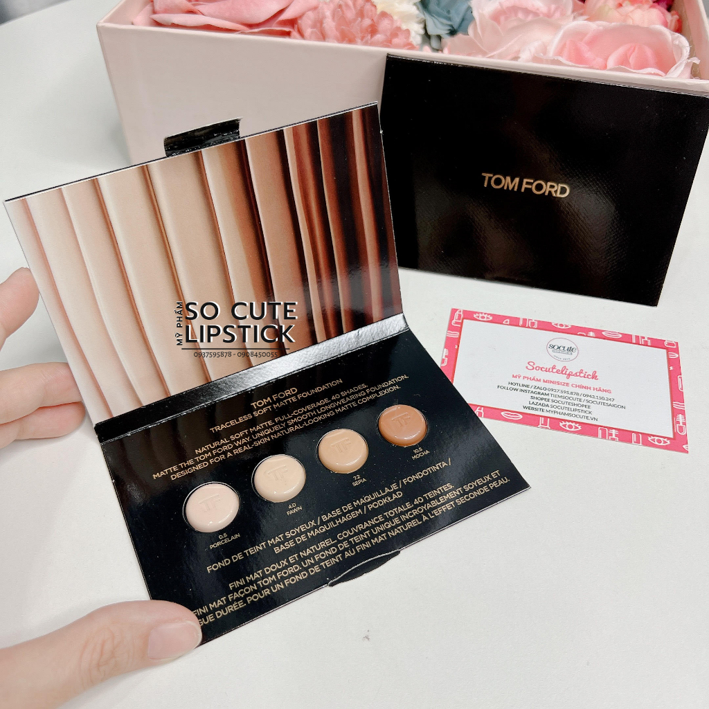 Sample Kem Nền Tf Traceless Soft Matte Foundation Sample Card Shopee