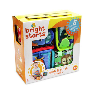Set 4 khối đồ chơi kích thích phát triển giác quan tư duy cho bé - Bright Starts Grab & Stack Blocks