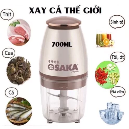 ( Bảo hành 1 năm ) Máy Xay Đa Năng Osaka - Máy Xay Sinh Tố,Thịt Cao Cấp-Lưỡi Dao Lớn Không Gỉ