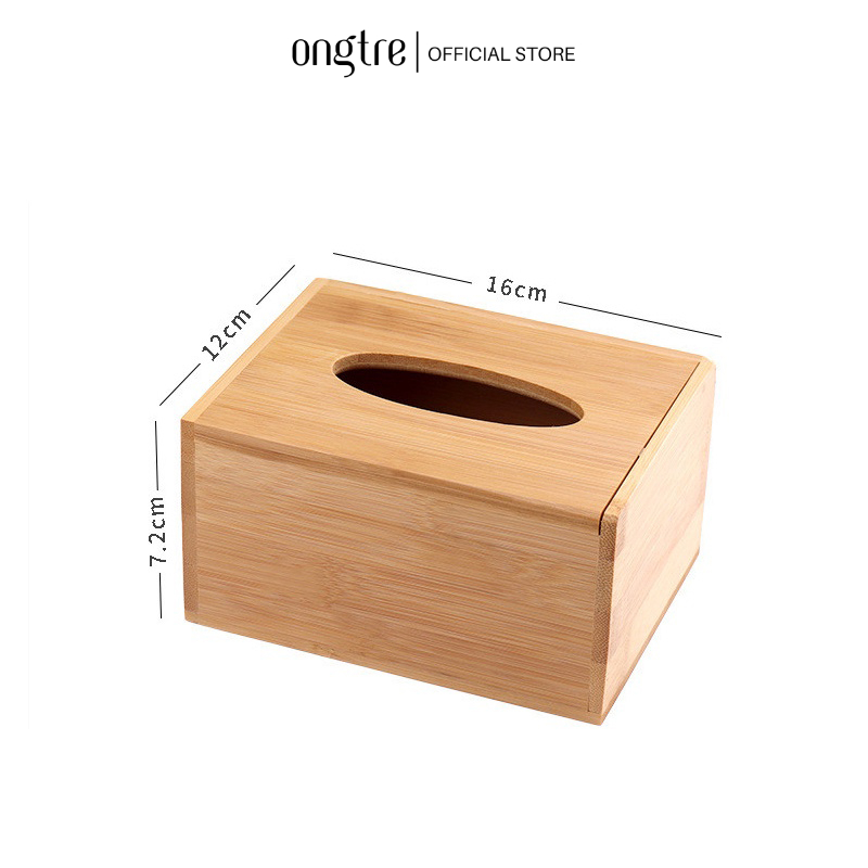 Hộp Đựng Giấy Ăn Bằng Tre ONGTRE Cao Cấp, Hộp Khăn Giấy Để Bàn Hiện Đại Decor Nhà Hàng Khách Sạn Gia Đình