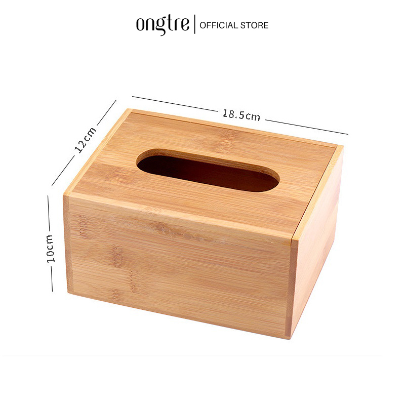 Hộp Đựng Giấy Ăn Bằng Tre ONGTRE Cao Cấp, Hộp Khăn Giấy Để Bàn Hiện Đại Decor Nhà Hàng Khách Sạn Gia Đình