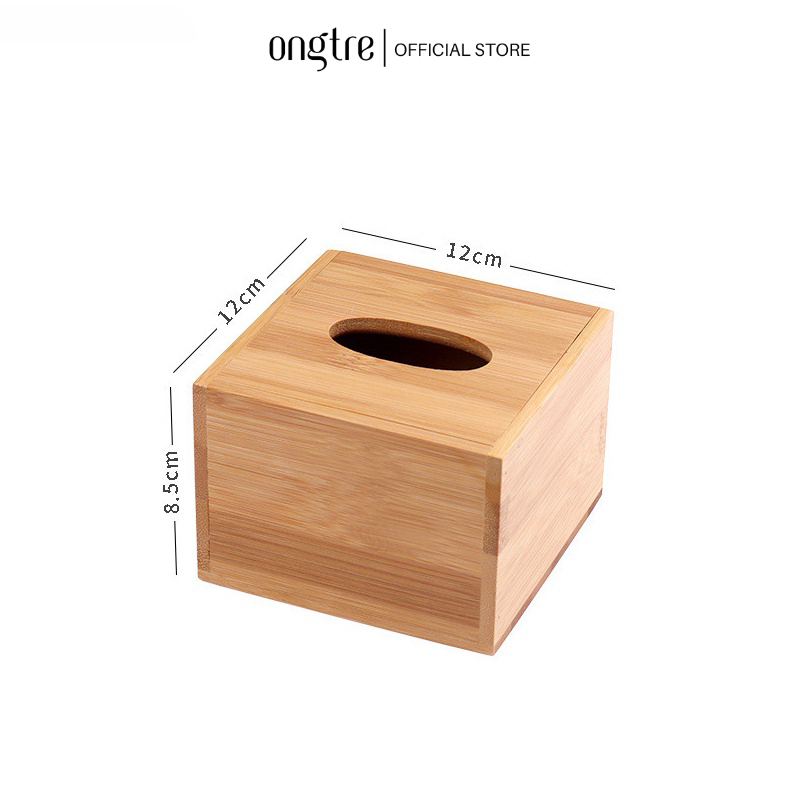 Hộp Đựng Giấy Ăn Bằng Tre ONGTRE Cao Cấp, Hộp Khăn Giấy Để Bàn Hiện Đại Decor Nhà Hàng Khách Sạn Gia Đình