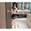 Váy Cosplay học sinh kèm cavat- Bộ bodysuit kèm chân váy 940
