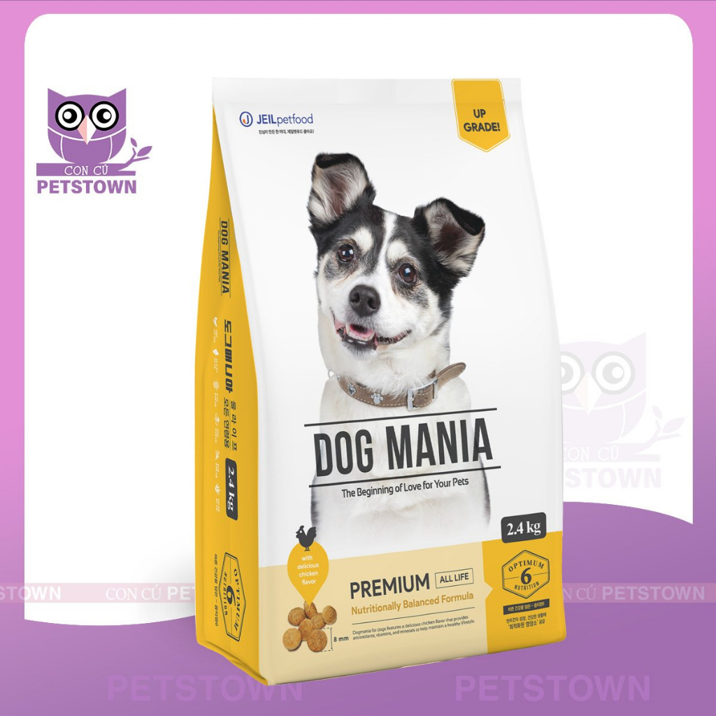 [1KG/2.4KG] DOG MANIA - Thức ăn hạt Cho Chó nhập khẩu Hàn Quốc DogMania