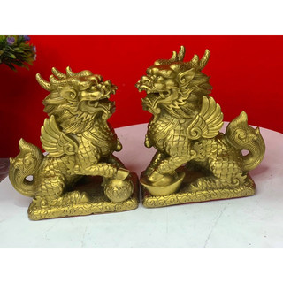 Kỳ lân đế vuông vật phẩm phong thuỷ bằng đồng