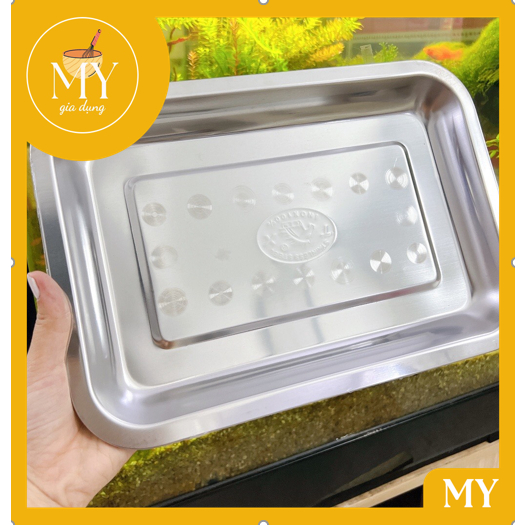 Khay inox chữ nhật -Khay - mâm inox chữ nhật sâu đủ size nhỏ đến lớn vừa
