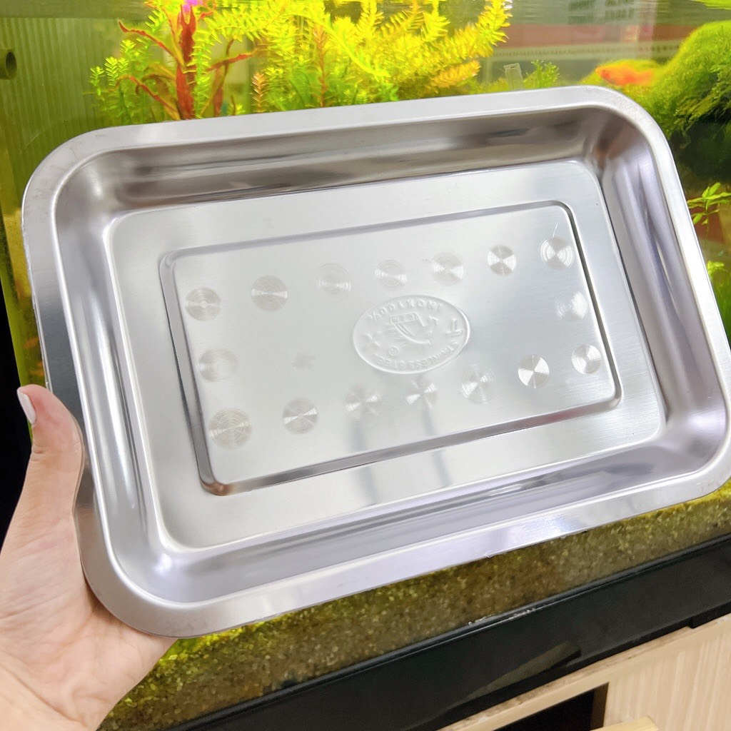 Khay inox chữ nhật -Khay - mâm inox chữ nhật sâu đủ size nhỏ đến lớn vừa