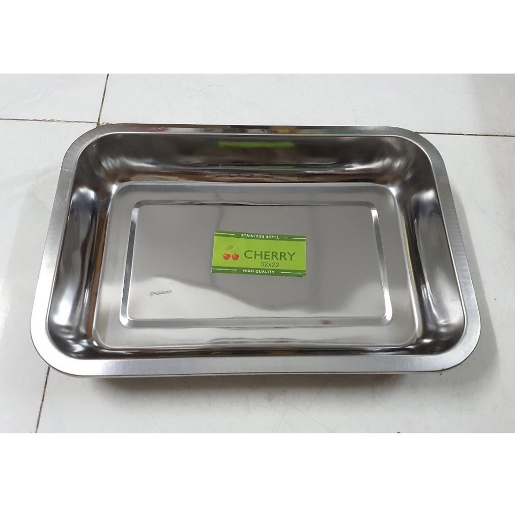 Khay inox chữ nhật -Khay - mâm inox chữ nhật sâu đủ size nhỏ đến lớn vừa