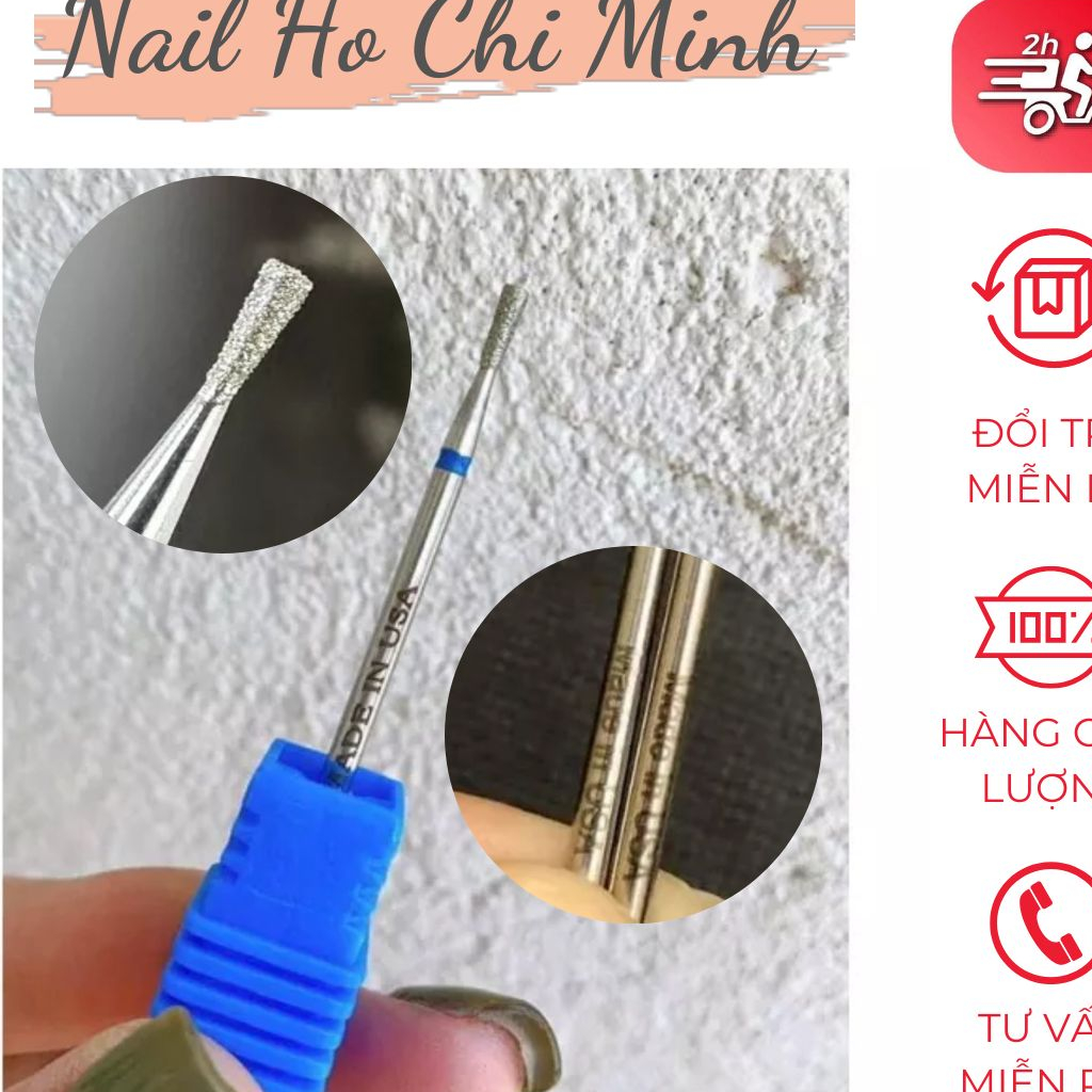 [MUA 1 TẶNG 1] Đầu mài nhặt da nail - đầu mài da chất liệu kim loại an toàn chuyên dụng cho dân làm móng
