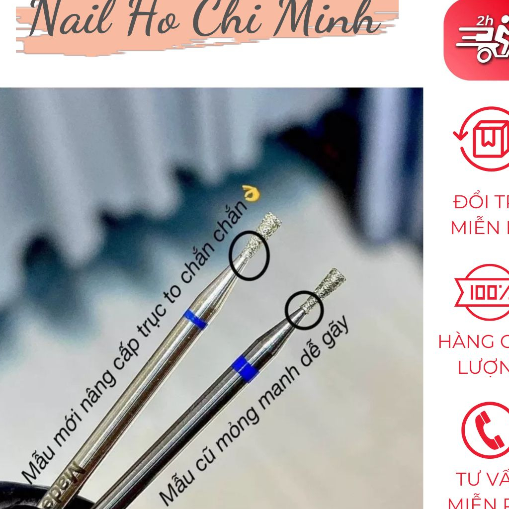 [MUA 1 TẶNG 1] Đầu mài nhặt da nail - đầu mài da chất liệu kim loại an toàn chuyên dụng cho dân làm móng