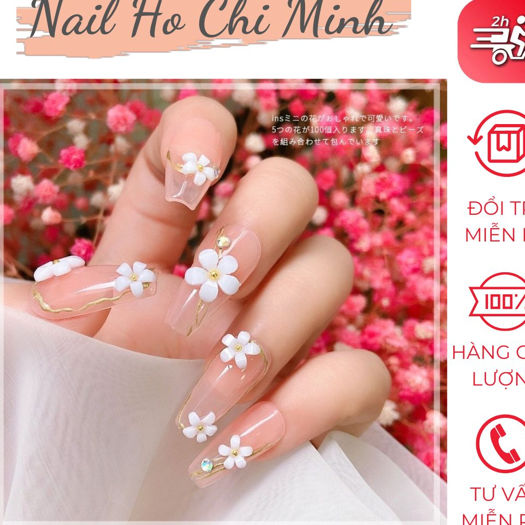 [Xả Kho] Charm hoa nhí mix bi hoa sứ nhí trang trí móng tay đính móng phong cách Hàn Nhật