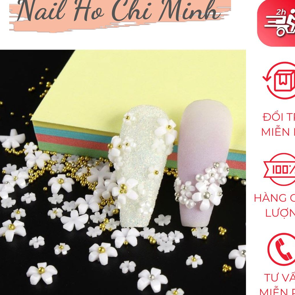 [Xả Kho] Charm hoa nhí mix bi hoa sứ nhí trang trí móng tay đính móng phong cách Hàn Nhật