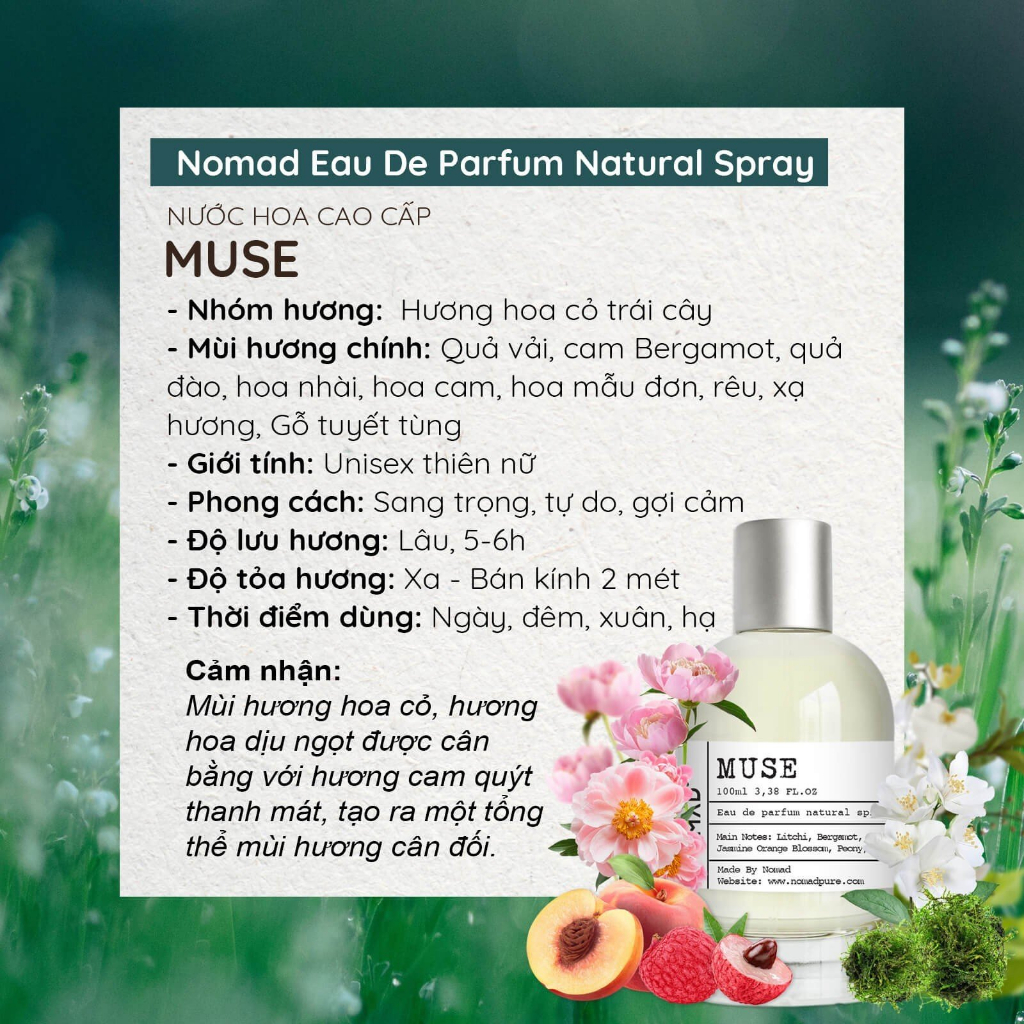 Ảnh Nước Hoa Unisex Nomad Eau De Parfum - Muse, Tông Mùi Mát Mẻ, Sang trong, Lưu Hương 8h 2