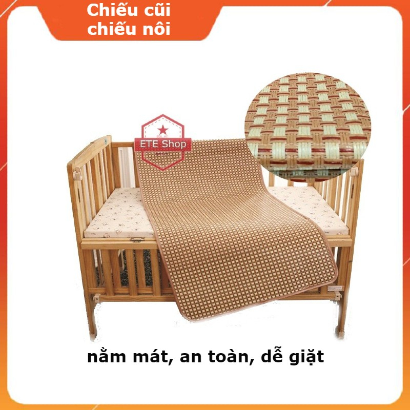 Chiếu nôi, chieu dieu hoa, chiếu mây, nằm mát lưng cho bé, dễ giặt, tiện dụng