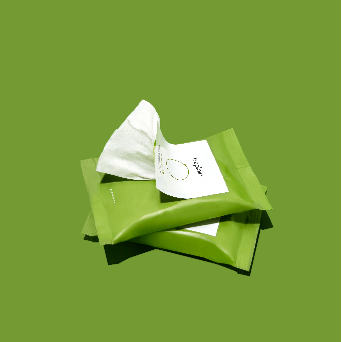 Set 20 miếng Khăn giấy tẩy trang beplain Greenful dịu nhẹ, làm sạch hiệu quả