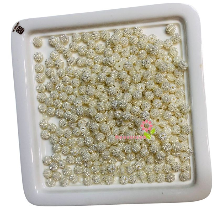 Hạt Nhựa Tròn Xí Muội Hạt Bẹt Tròn 8 - 10 -12mm Gói 50Gr