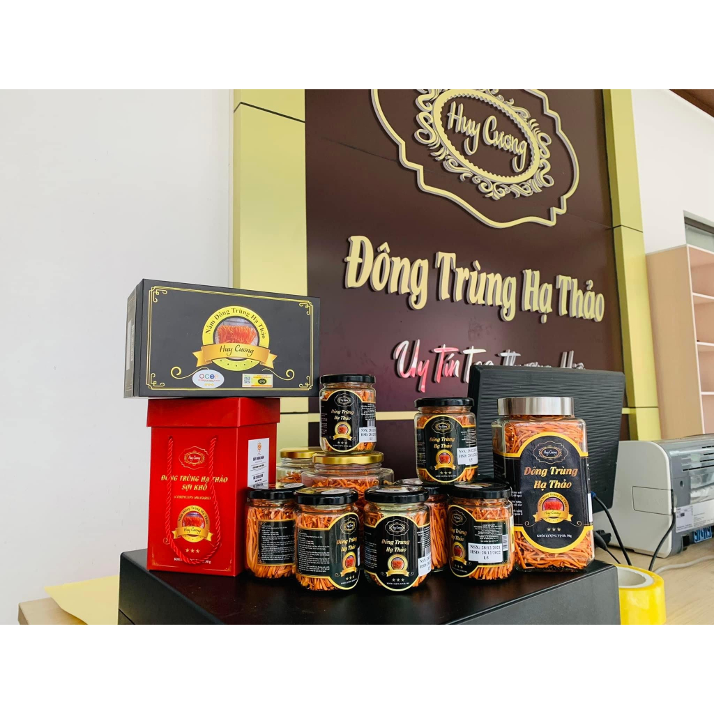 Đông trùng hạ thảo khô, Nấm Đông trùng hạ thảo sấy thăng hoa nguyên sợi Huy Cương thượng hạng (10gr-20gr)