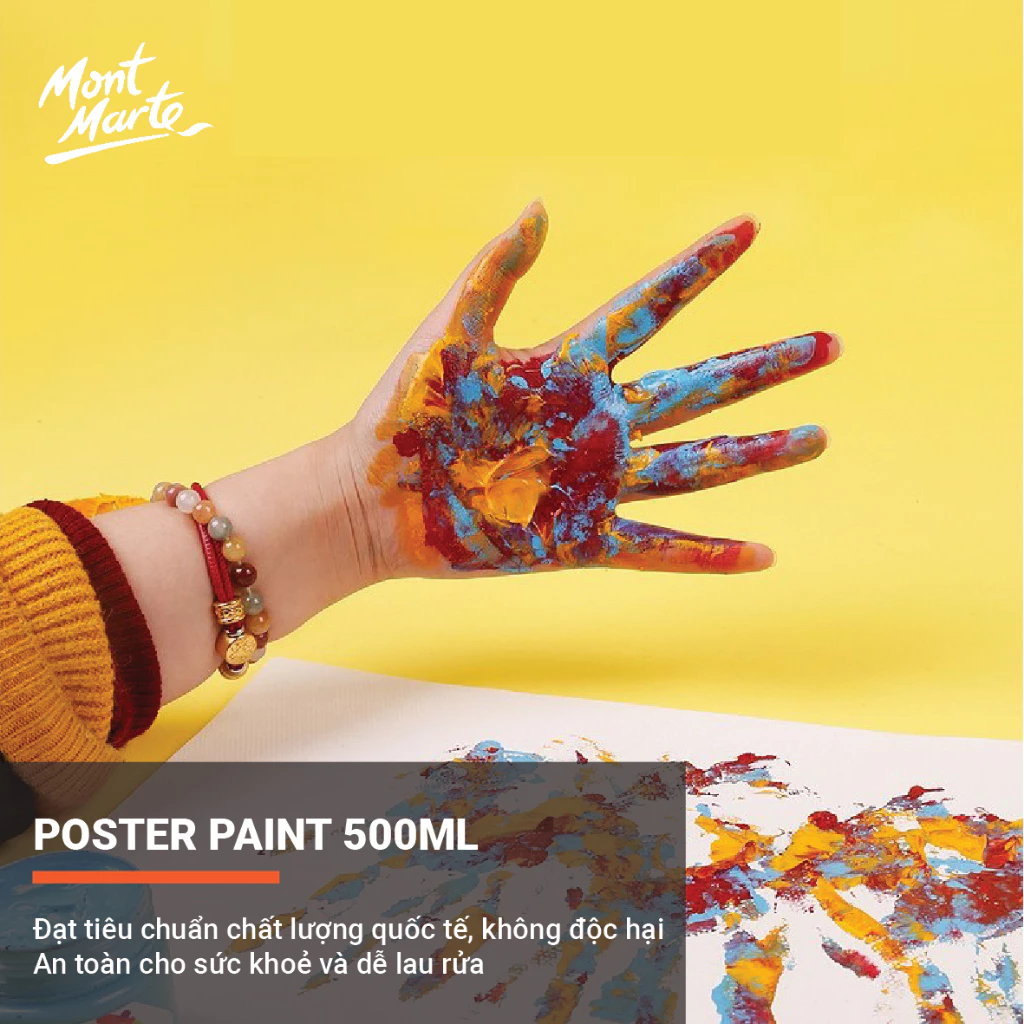 [Hỏa tốc HCM] Màu Nước Poster Tô Tượng Vẽ Đa Chất Liệu Cao Cấp Mont Marte Chai 500ml