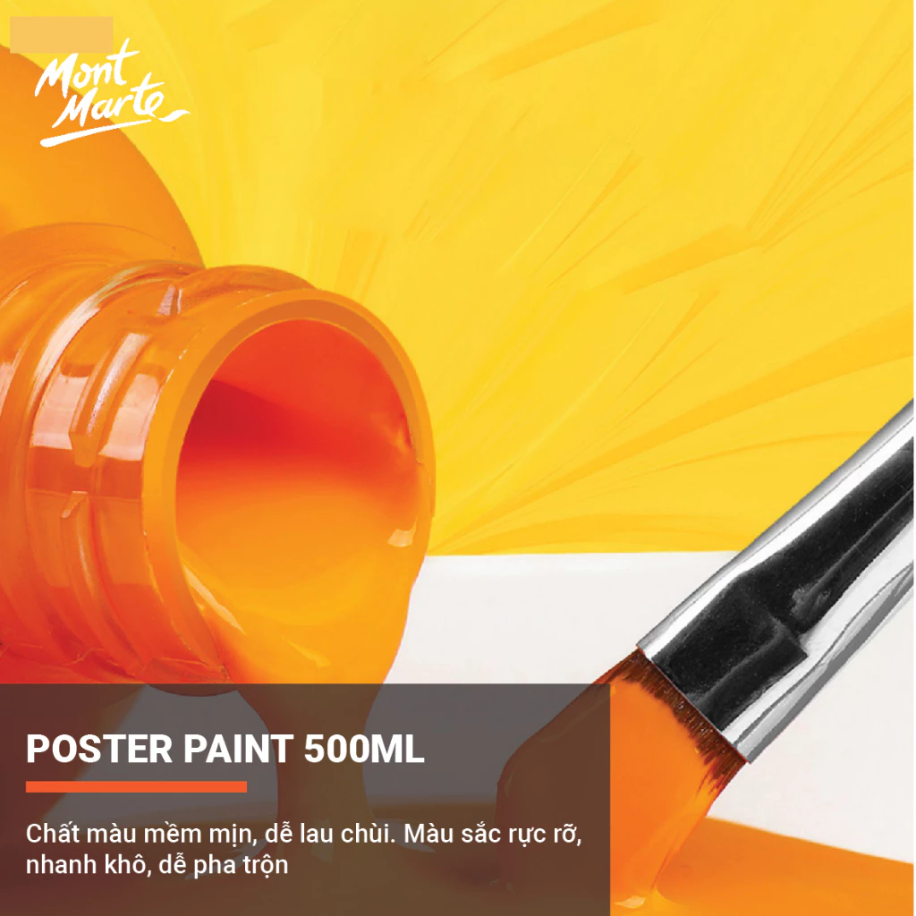 [Hỏa tốc HCM] Màu Nước Poster Tô Tượng Vẽ Đa Chất Liệu Cao Cấp Mont Marte Chai 500ml