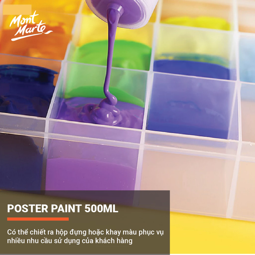 [Hỏa tốc HCM] Màu Nước Poster Tô Tượng Vẽ Đa Chất Liệu Cao Cấp Mont Marte Chai 500ml