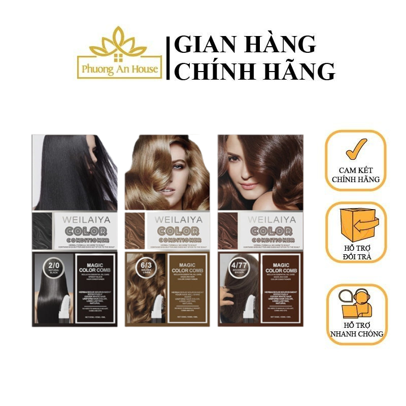 Dầu gội phủ bạc dưỡng tóc Weilaiya 3 màu - PHUONGANHOUSE