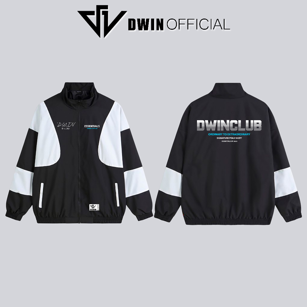 Áo Khoác gió Dwin 1.0 đôi Nam Nữ 2 lớp Unisex chất liệu dù cao cấp Unisex form rộng brand jacket