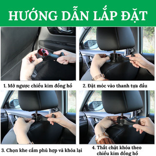 Móc Treo Đồ Sau Ghế Ô Tô Kiêm Giá Đỡ Điện Thoại Tiện Dụng Thiết Kế Mới VERSION 4