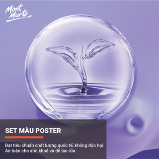 [Hỏa tốc HCM] Bộ Màu nước Poster Paint Mont Marte 6,12,24 Màu x 60ml
