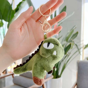 Phụ kiện móc khoá khủng long xanh nhồi bông Siu cute - HÀNG CÓ SẴN Women Móc Chìa Khoá Móc Khóa