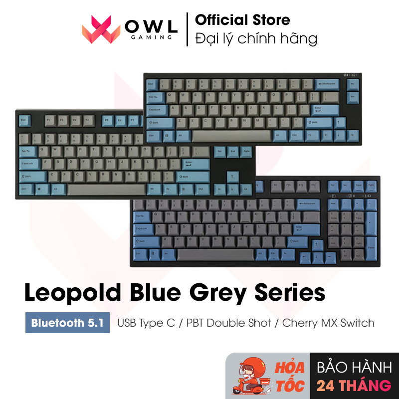 Bàn phím cơ Leopold FC660M / FC750R / FC980M BT PD Blue Grey (Bluetooth ...