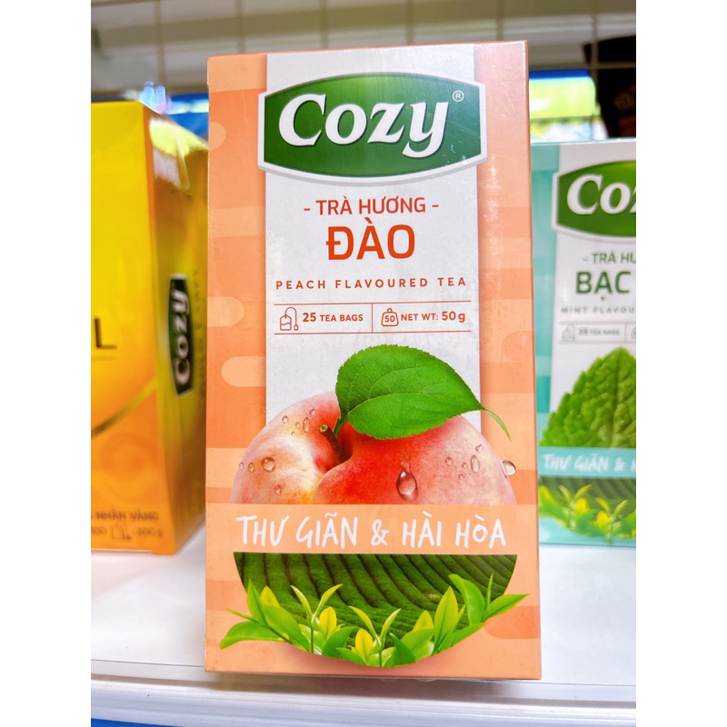 Trà Cozy hương đào hộp 50g (25 gói x 2g) | Shopee Việt Nam