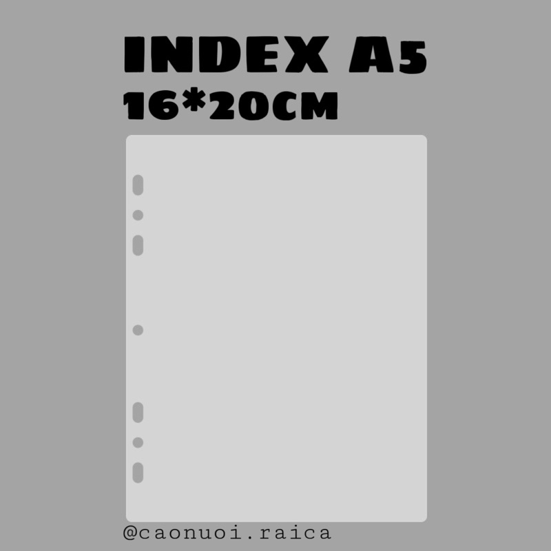 [CÓ SẴN] INDEX A4 A5 ARCHIVALPRO DÀNH CHO BINDER A4 A5 - Cáo nuôi rái ...
