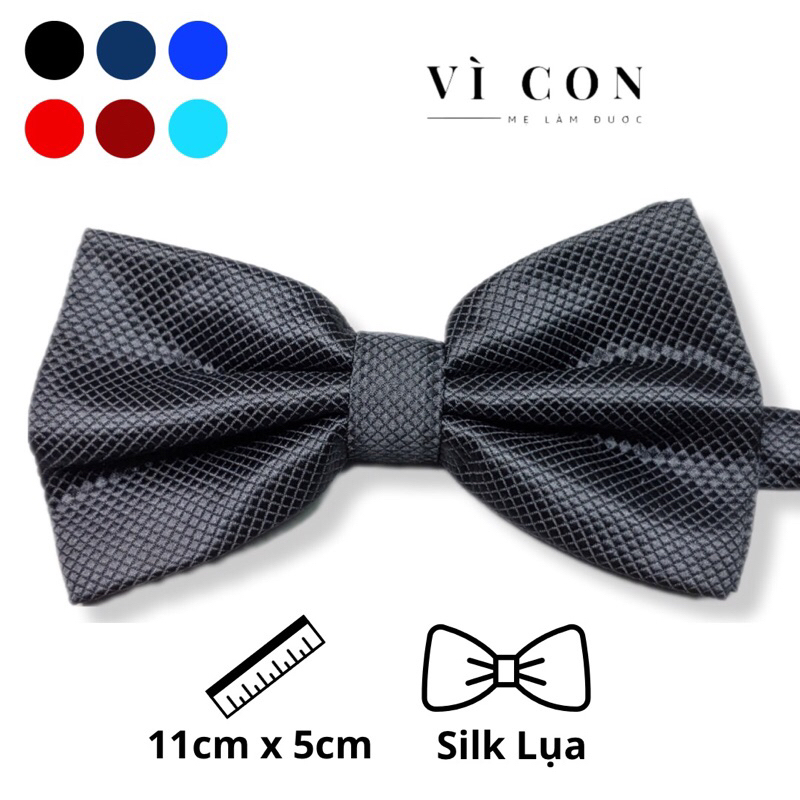 Nơ chú rể VÌCON nơ đen, nơ móc cài nam, nơ đeo cổ áo | Shopee Việt Nam