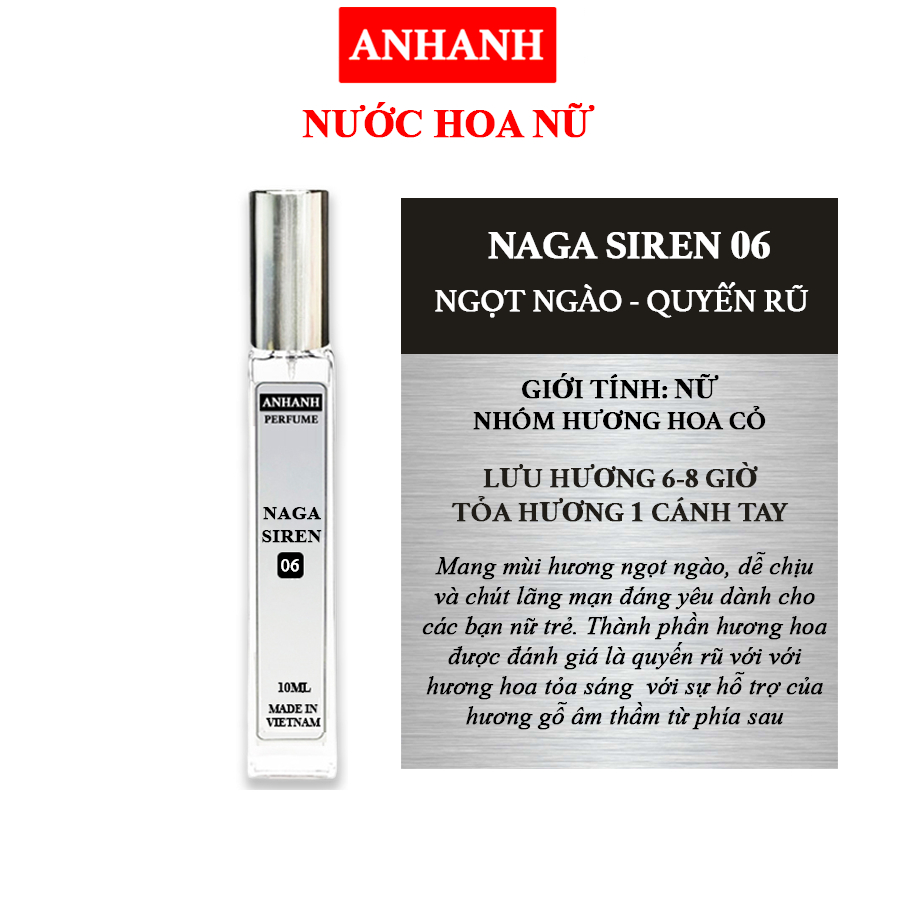 Tinh dầu Nước Hoa Nữ ANHANH Thơm lâu 6-8 tiếng - Nhẹ nhàng, Ngọt Ngào, Nóng Bỏng, Quyến rũ, gợi cảm