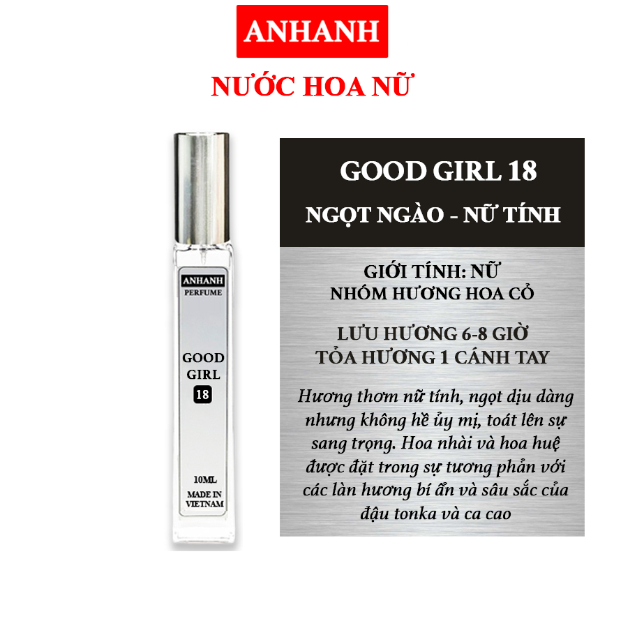 Tinh dầu Nước Hoa Nữ ANHANH Thơm lâu 6-8 tiếng - Nhẹ nhàng, Ngọt Ngào, Nóng Bỏng, Quyến rũ, gợi cảm
