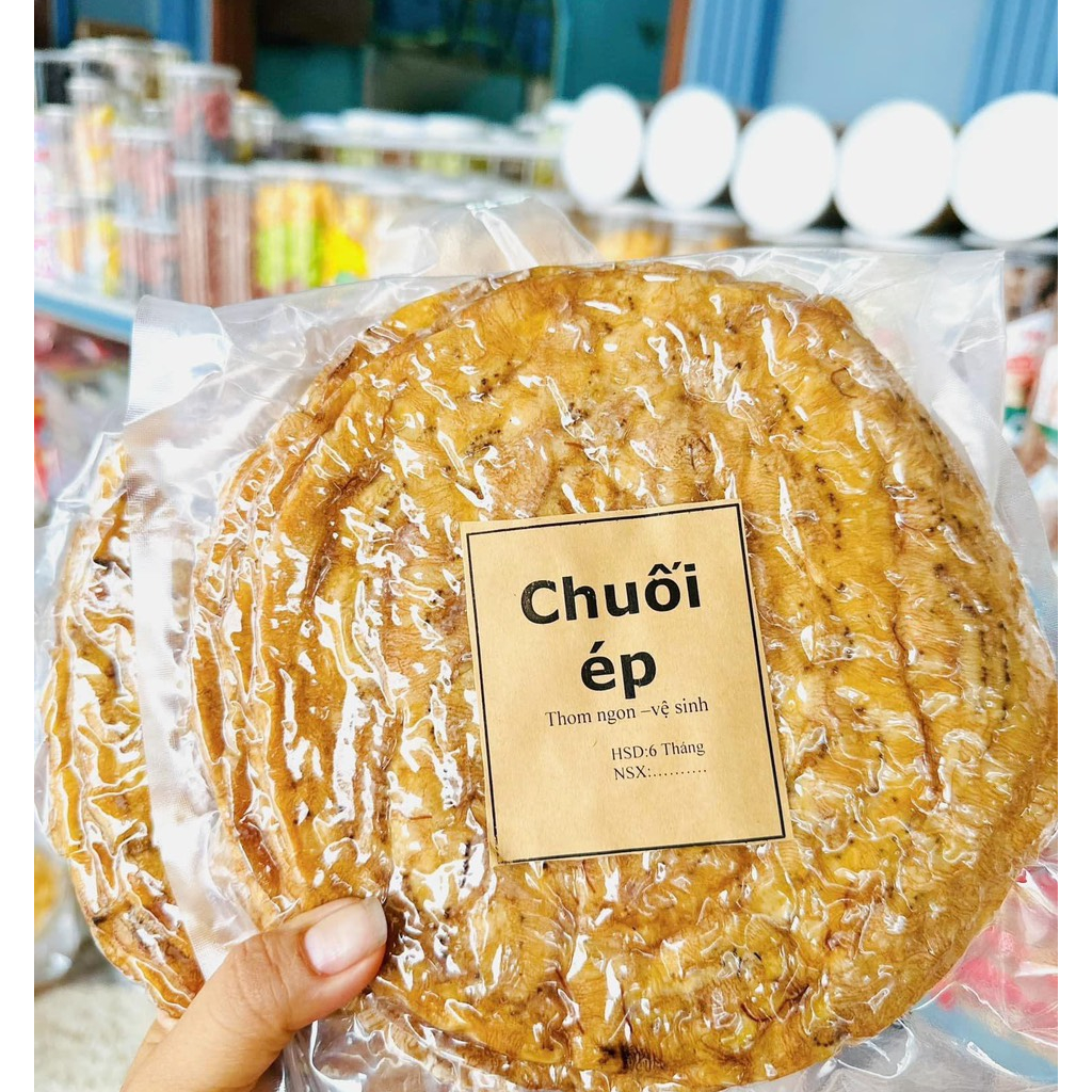 Chuối ép dẻo không đường, ko đường . Trái cây sấy Minh Nhi