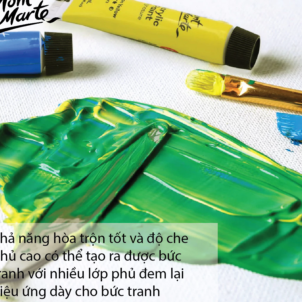 Bộ Màu Acrylic Cao Cấp Mont Marte Signature 12/18/24/36 Màu x Tuýp 12ml