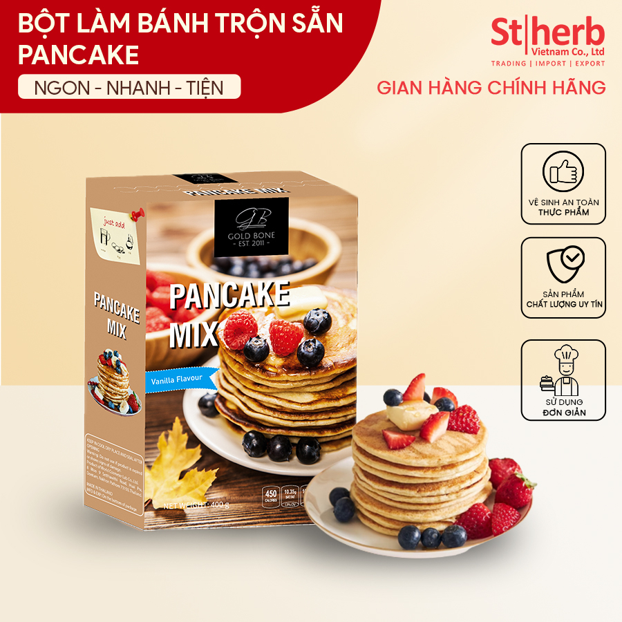 Bột Làm Bánh PANCAKE Trộn Sẵn Gold Bone 400G ( PANCAKE MIX PREMIUM
