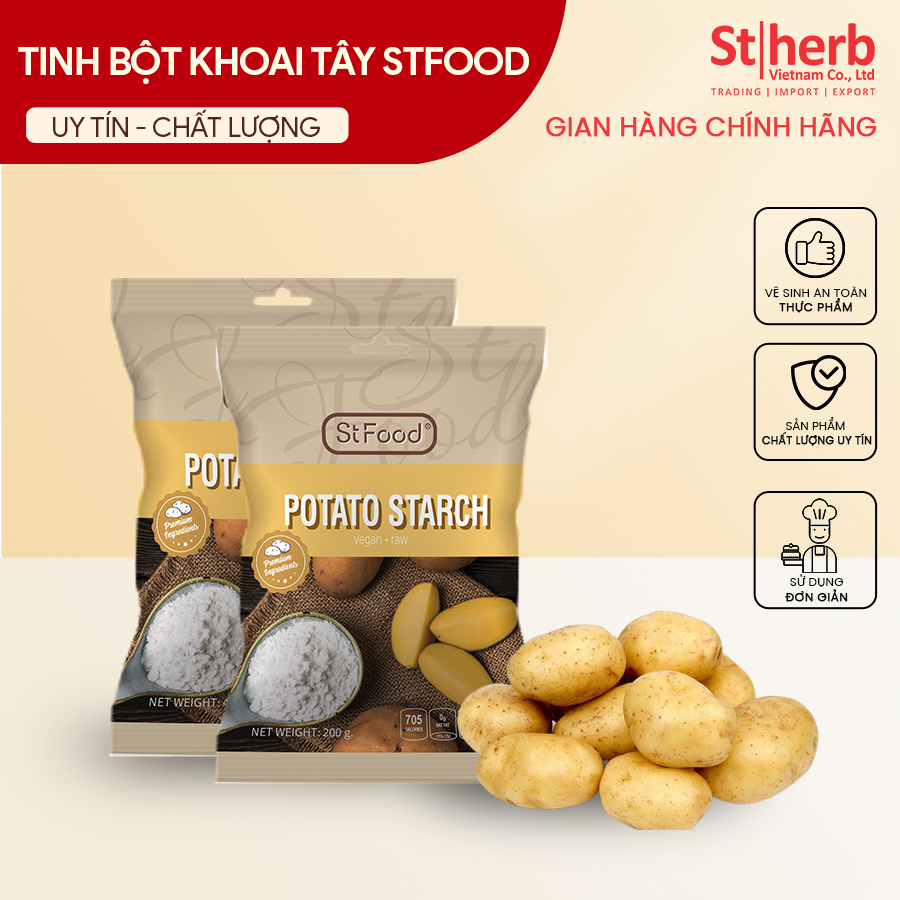 Tinh Bột Khoai Tây Thương Hiệu StFood Trọng Lượng 200G – 400G