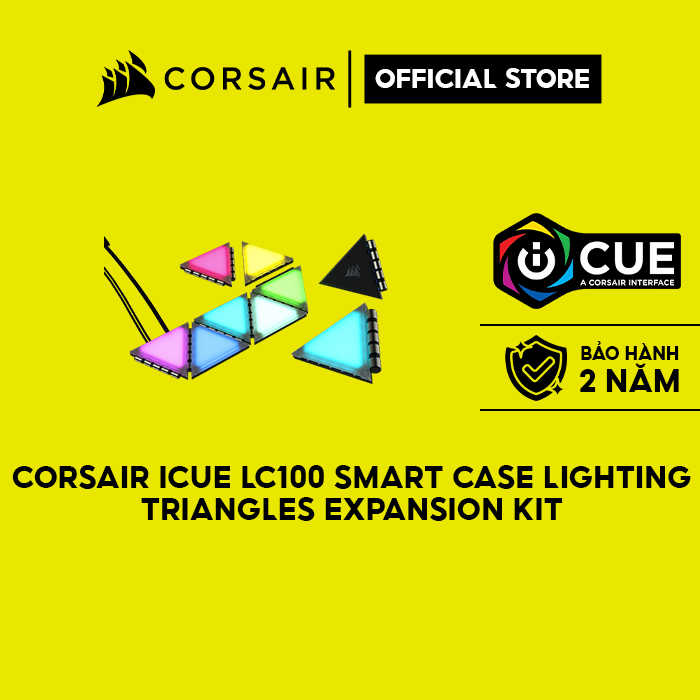 Bộ đèn chiếu sáng Corsair iCUE LC100 Smart Case Lighting Triangles Expansion Kit (CL-9011115-WW)