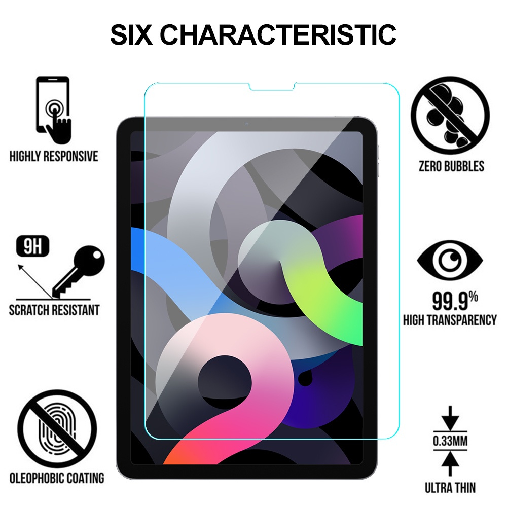 Kính cường lực 9H không bám dấu vân tay cho Ipad Air / Mini /10.2 / 10.5 inch / Gen 10 / 11inch