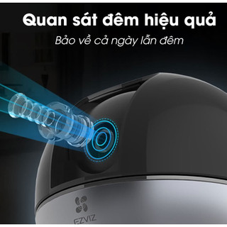 Camera IP Wifi Ezviz E6 3K-5MP Siêu Nét, Xoay 360 độ, Đàm thoại, Báo động - TRANGIATELECOM
