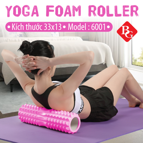 Ảnh Con Lăn Yoga Massage Foam Roller  Thương hiệu BG  Ống Trụ Lăn Xốp Tập Thể Thao Giãn Cơ Gai Nhọn 2