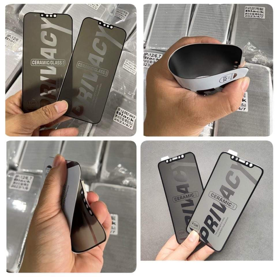 Kính cường lực iPhone Dẻo chống nhìn trộm chống vân tay dành cho iPhone 7plus đến 16 pro max