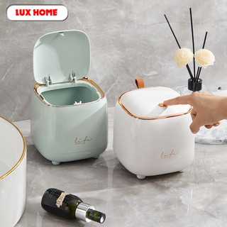 Thùng rác mini chất liệu ABS cao cấp để bàn kiểu dáng hiện đại, sang trọng đựng đồ tiện dụng tiện lợi LUXHOME