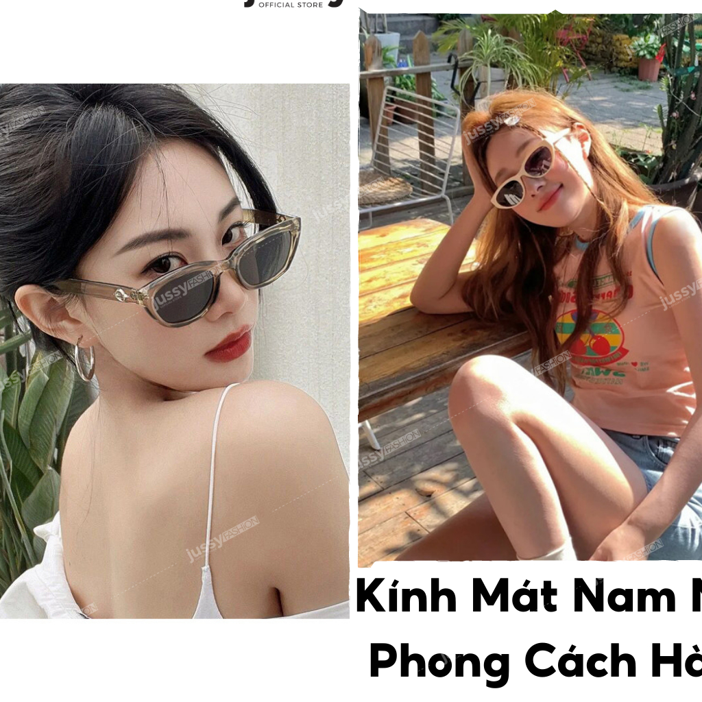 Kính Mát JMK01 Cao Cấp Jussy Official Kính Gọng Mắt Mèo Chống Tia Uv Phong Cách Thời Trang Hàn Quốc Cho Nam Và Nữ